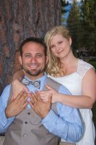 A man and woman posing for a picture.